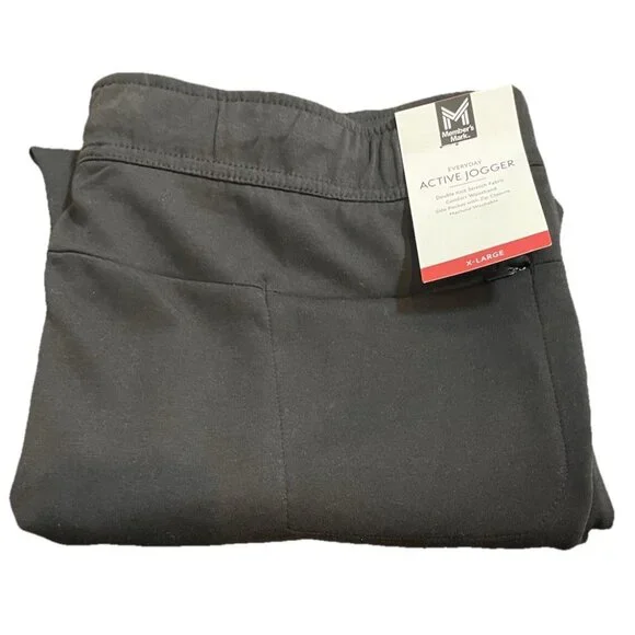 Members Mark Men's Regular Fit Everyday Active Jogger Pant Black Size XL - Picture 8 of 8